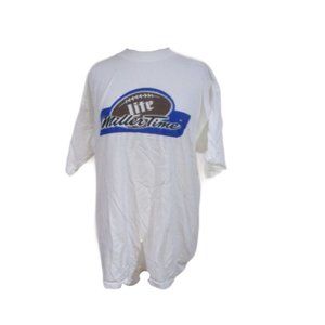 Vintage Y2K Miller Time Football Beer Tee Shirt